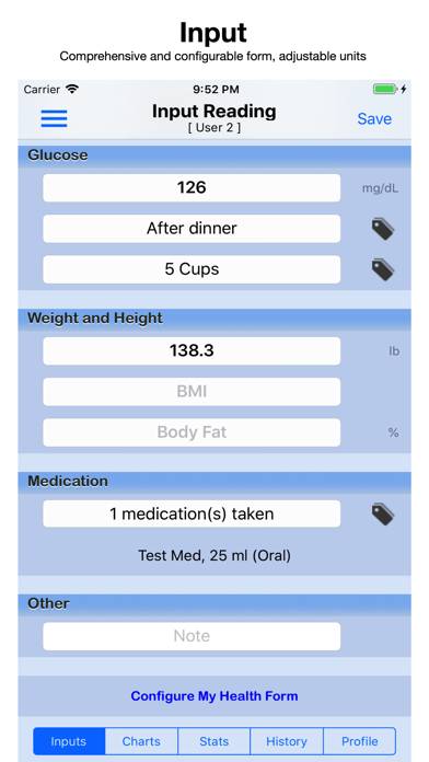 Glucose Monitor Captura de pantalla de la aplicación #1