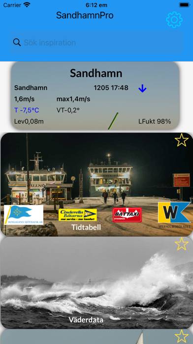 SandhamnPro App skärmdump #1