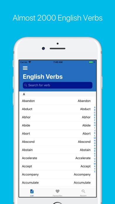 English Verb Conjugator Pro Captura de pantalla de la aplicación #2