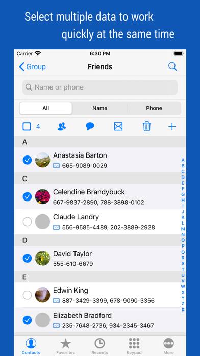 IContacts plus: Contact Group Tool Captura de pantalla de la aplicación #3