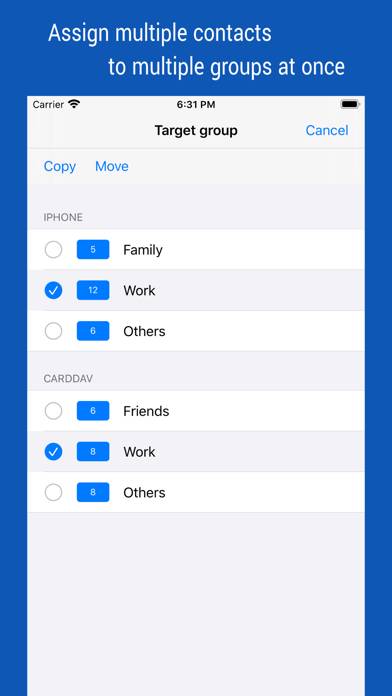 IContacts plus: Contact Group Tool Captura de pantalla de la aplicación #4