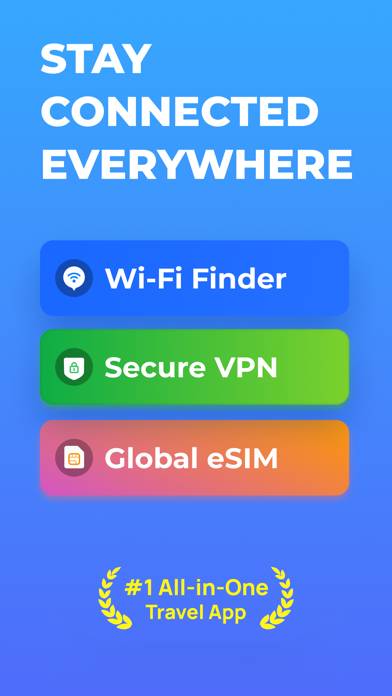 WiFi Map: Travel eSIM, Offline App skärmdump #1