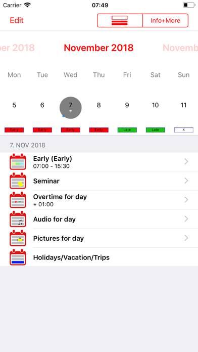 Roster-Calendar Pro App-Screenshot #4