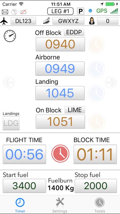 Flight Timer Capture d'écran de l'application