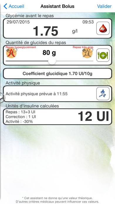VeryDiab Capture d'écran de l'application