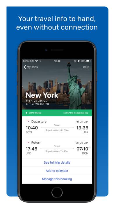 EDreams: Flights, hotels, cars Captura de pantalla de la aplicación #6