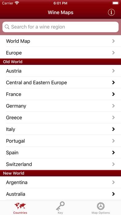 Wine Maps App skärmdump #1