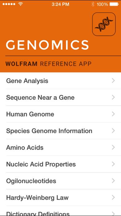 Wolfram Genomics Reference App screenshot