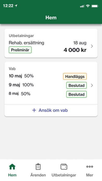 Försäkringskassan screenshot