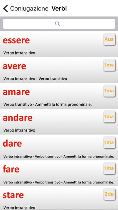 Italian verbs conjugation Schermata dell'app #2