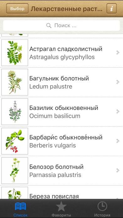 Лекарственные растения Скриншот приложения #1