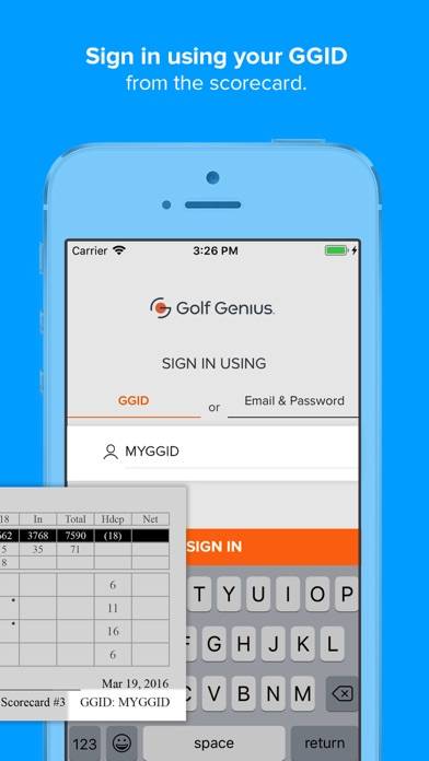 Golf Genius Schermata dell'app #1