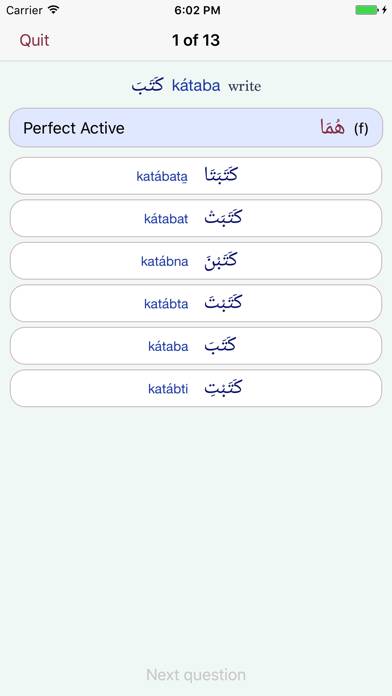 CAVE Arabic Verb Conjugator Schermata dell'app