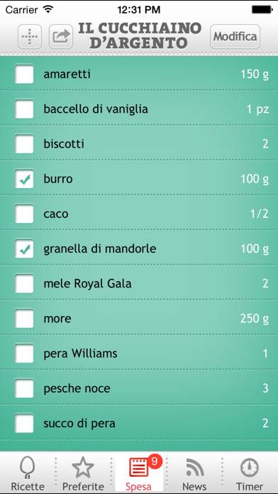 Il Cucchiaino d'Argento 0-5 Schermata dell'app