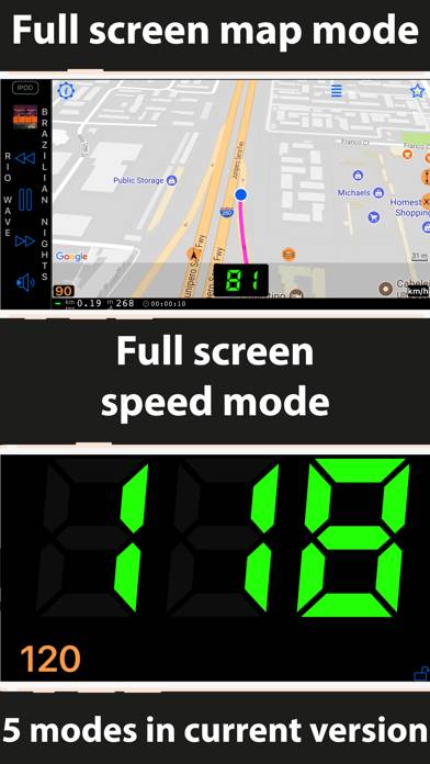 Speedometer 55 GPS Speed & HUD Capture d'écran de l'application #3