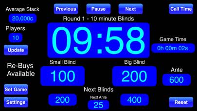 Poker Blinds Timer Capture d'écran de l'application #2