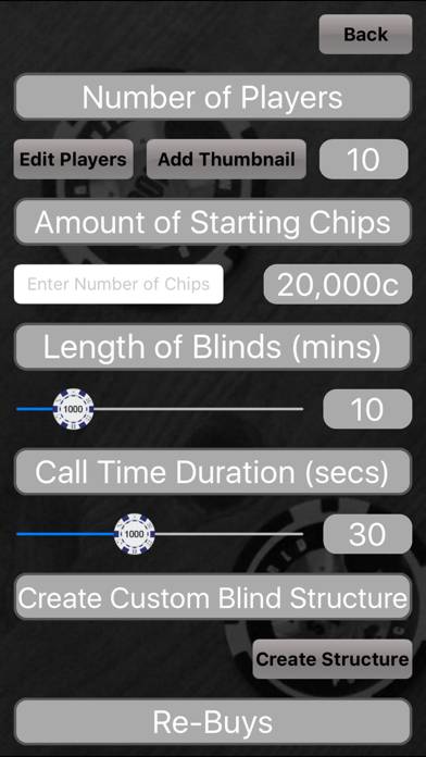 Poker Blinds Timer Capture d'écran de l'application #4