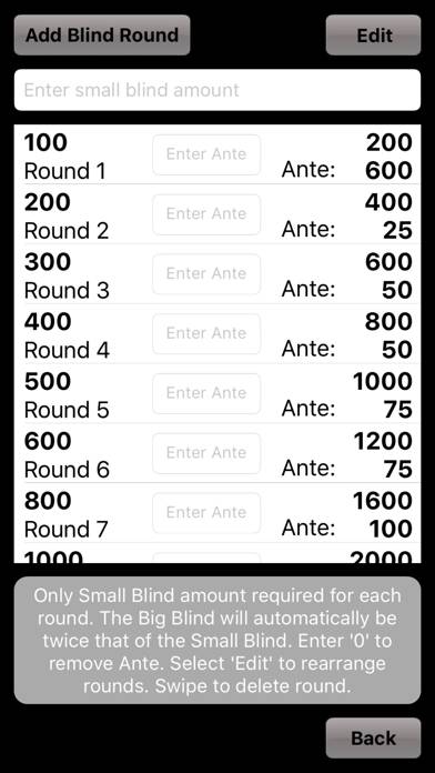 Poker Blinds Timer Capture d'écran de l'application #5