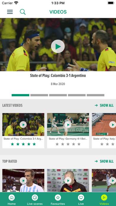 Davis Cup Schermata dell'app