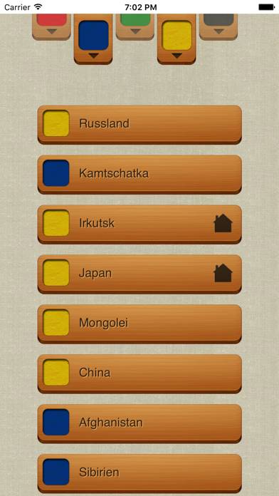 RisikoShuffle schermata del gioco