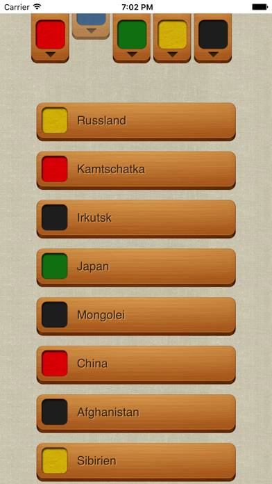 RisikoShuffle schermata del gioco
