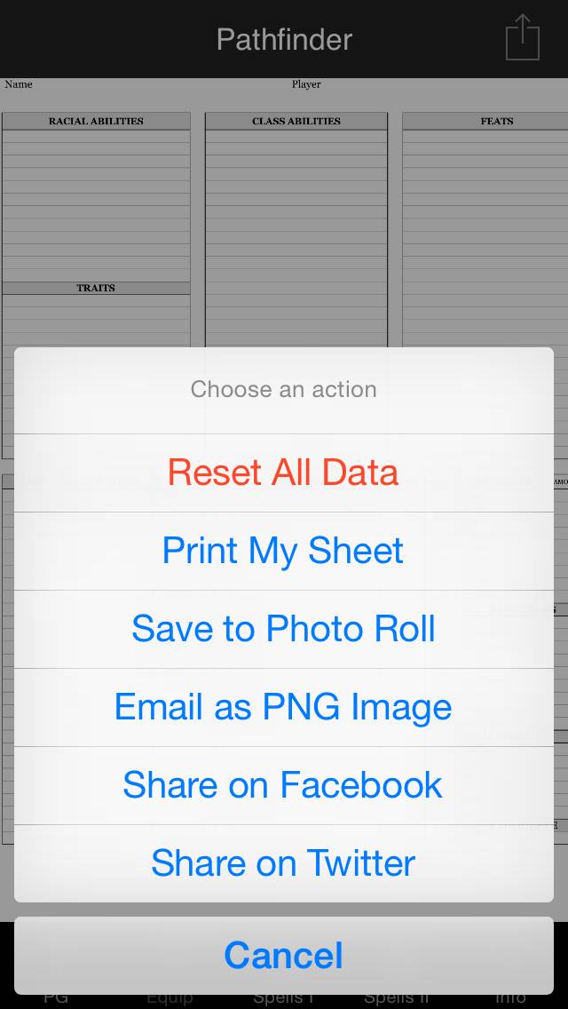 Real Sheet: Pathfinder plus Dice Table App screenshot #4