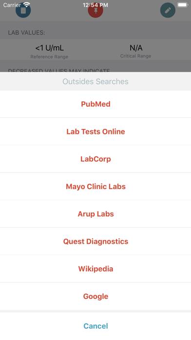 Lab Values Reference App screenshot #6