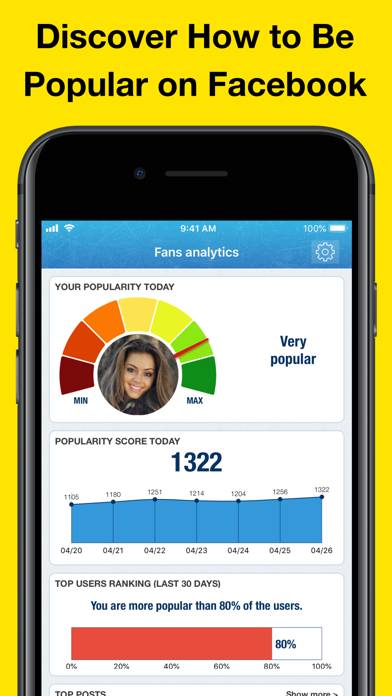 MyTopFollowers Pro Social Captura de pantalla de la aplicación #1