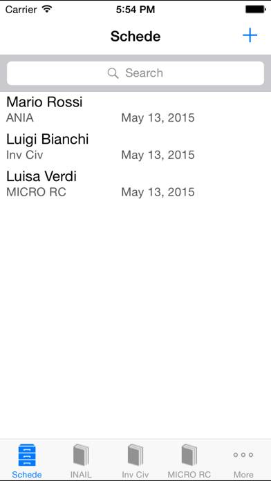 Valuta Danno Schermata dell'app