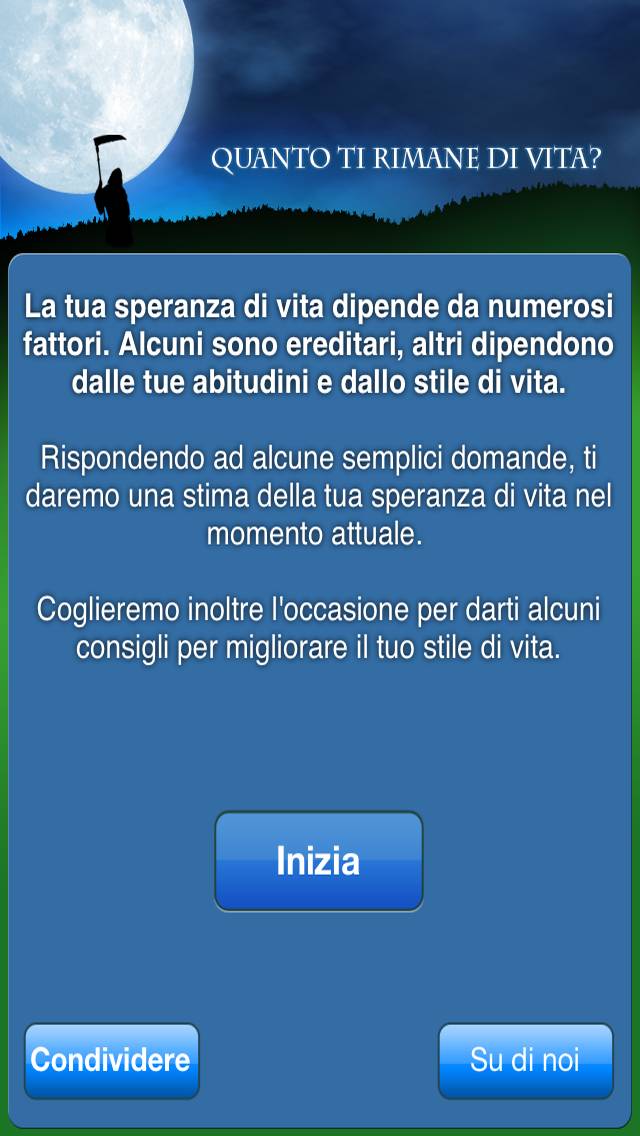 Quanto ti resta da vivere? Schermata dell'app #2