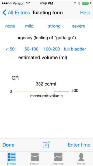 UroBladderDiary App screenshot