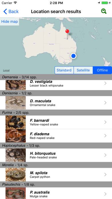 Snakes of Australia App screenshot