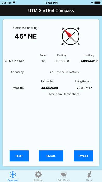 UTM Grid Ref Compass App screenshot #1