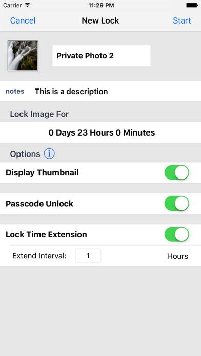 Photo Time Lock - Time Delay Image Lock Bildschirmfoto