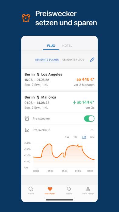 Idealo Flug Angebote App-Screenshot