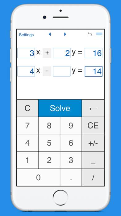 Systems of equations solver App screenshot #1