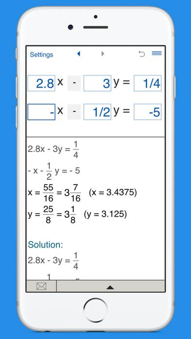 Systems of equations solver App screenshot #2