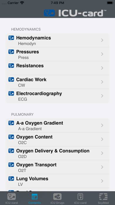 ICU-card App screenshot #2