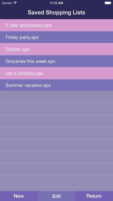Shoppers Lists Captura de pantalla de la aplicación #5