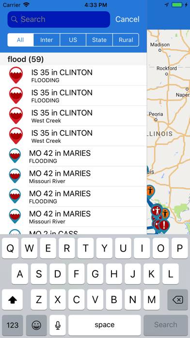 MoDOT Traveler Information App screenshot