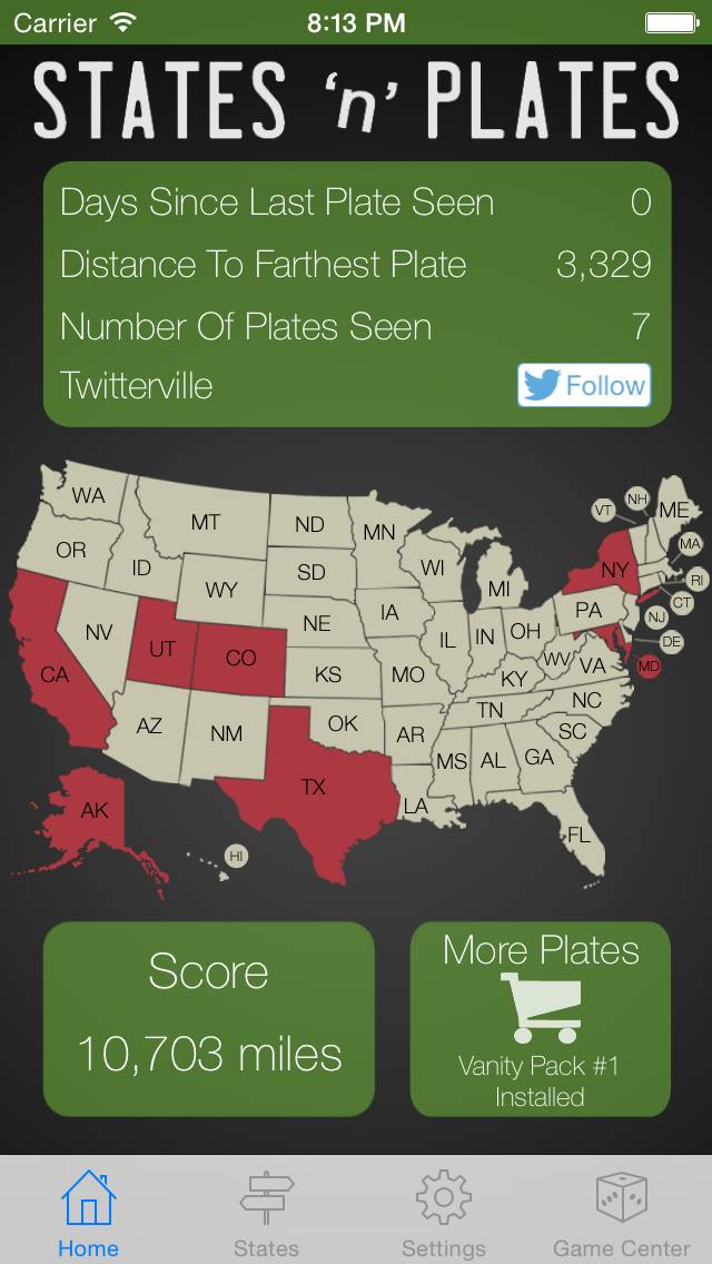 States And Plates, The License Plate Game App screenshot #2