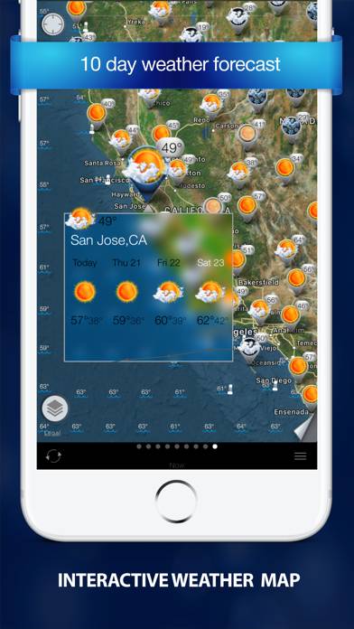 Weather Travel Map App screenshot