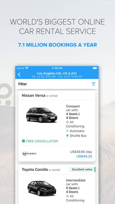 Rentalcars.com Car rental App Captura de pantalla de la aplicación #4