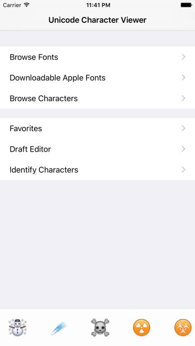 Unicode Character Viewer App screenshot #1