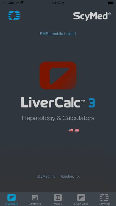 LiverCalc™ Bildschirmfoto