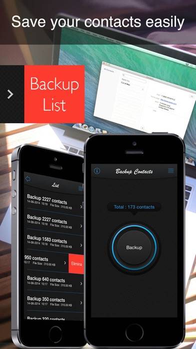 Backup Contacts ! App skärmdump #1