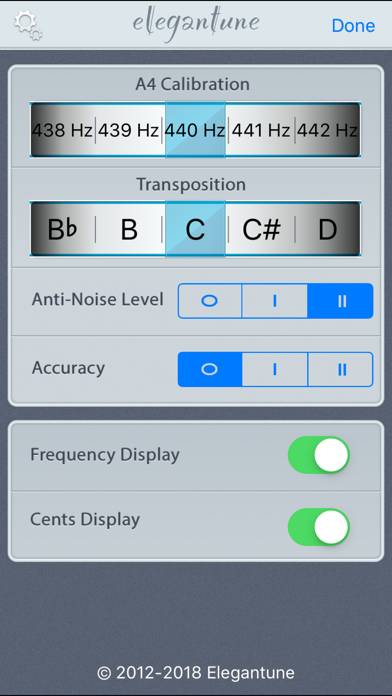 Elegantune Pro Chromatic Tuner Schermata dell'app #3