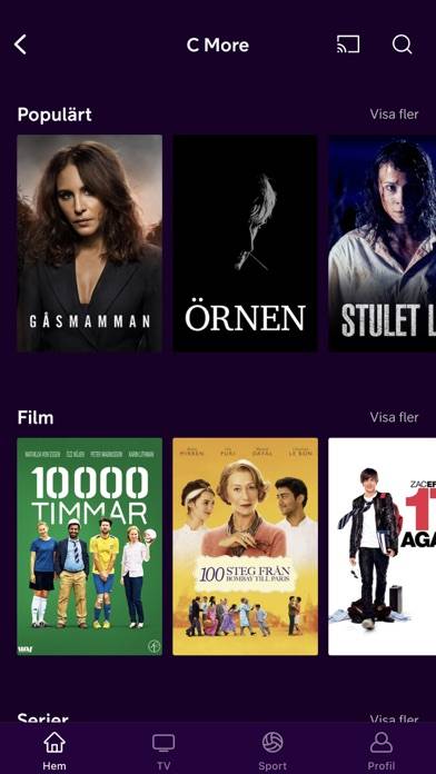 Telia Play App skärmdump