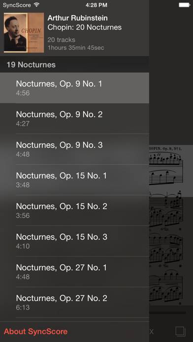 Chopin Nocturnes Captura de pantalla de la aplicación