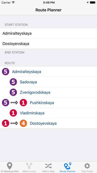 St.Petersburg Metro & Subway App-Screenshot #2